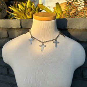 Sterling Silver 5-Cross Necklace by Jewels from Santa Fe